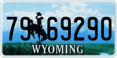 WY license plate 7969290