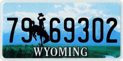 WY license plate 7969302