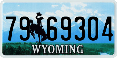 WY license plate 7969304