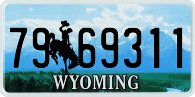 WY license plate 7969311