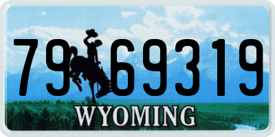 WY license plate 7969319