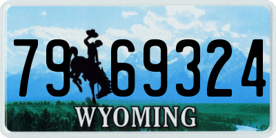 WY license plate 7969324