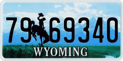 WY license plate 7969340