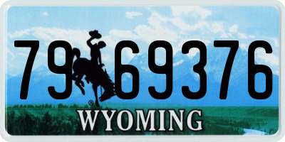 WY license plate 7969376