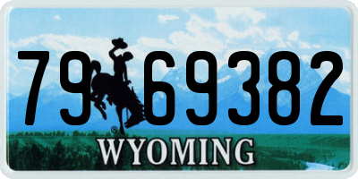 WY license plate 7969382