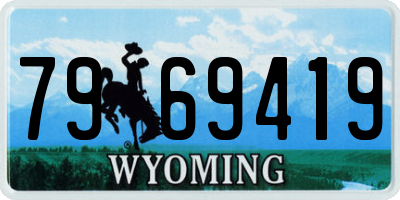 WY license plate 7969419
