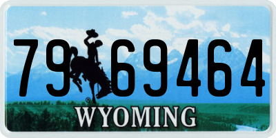 WY license plate 7969464