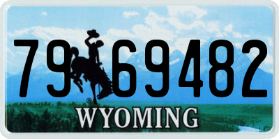 WY license plate 7969482