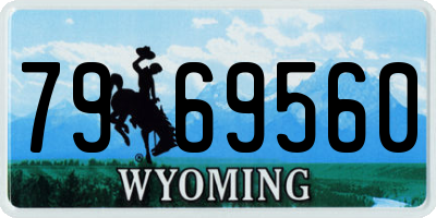 WY license plate 7969560