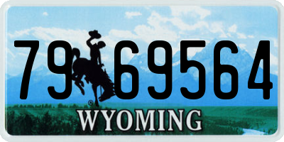WY license plate 7969564