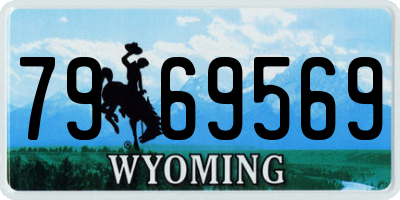 WY license plate 7969569