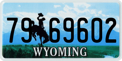 WY license plate 7969602