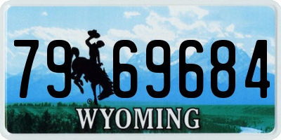 WY license plate 7969684