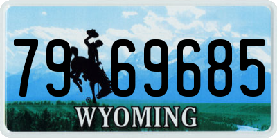 WY license plate 7969685