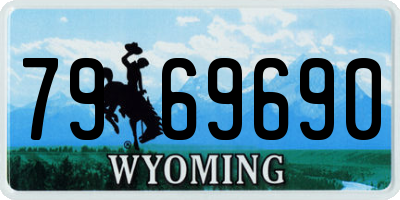 WY license plate 7969690