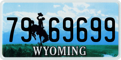 WY license plate 7969699