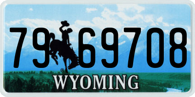 WY license plate 7969708
