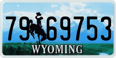 WY license plate 7969753