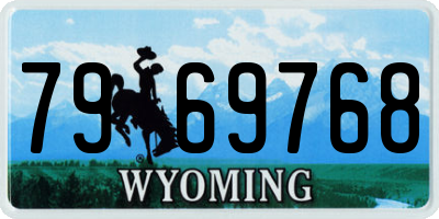 WY license plate 7969768