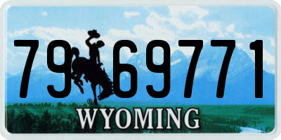WY license plate 7969771