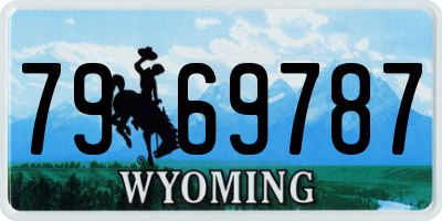 WY license plate 7969787