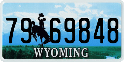WY license plate 7969848