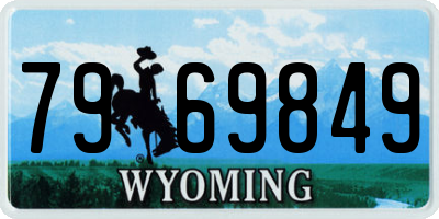 WY license plate 7969849