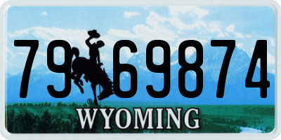 WY license plate 7969874