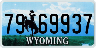 WY license plate 7969937