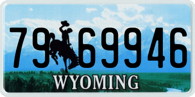 WY license plate 7969946
