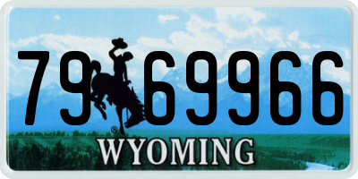 WY license plate 7969966