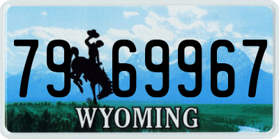 WY license plate 7969967
