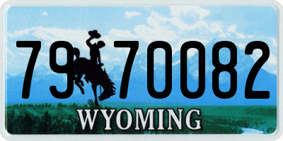 WY license plate 7970082