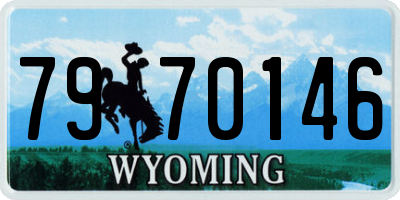 WY license plate 7970146