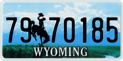 WY license plate 7970185