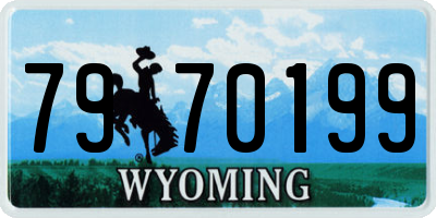 WY license plate 7970199