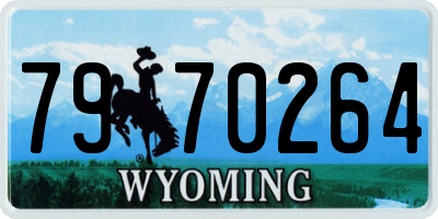 WY license plate 7970264
