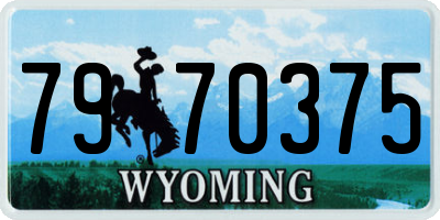 WY license plate 7970375