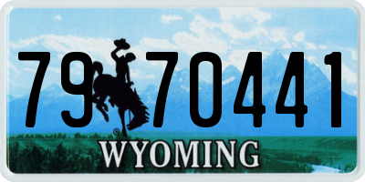 WY license plate 7970441