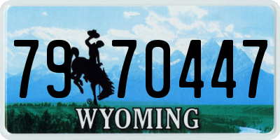WY license plate 7970447