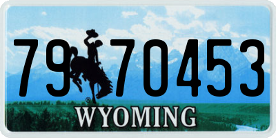 WY license plate 7970453