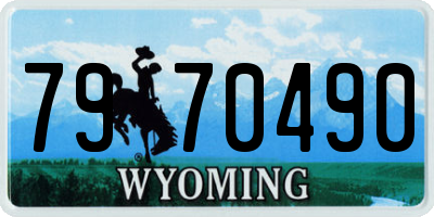 WY license plate 7970490