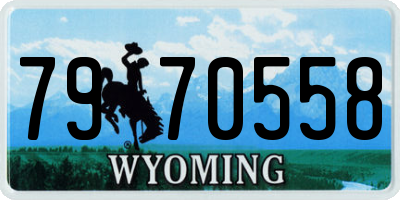 WY license plate 7970558