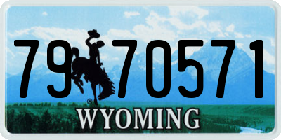 WY license plate 7970571