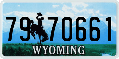 WY license plate 7970661