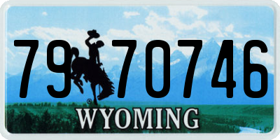WY license plate 7970746