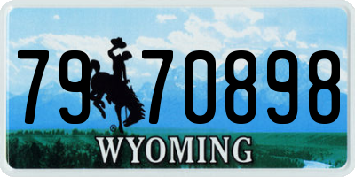 WY license plate 7970898