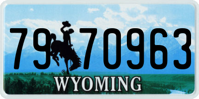 WY license plate 7970963