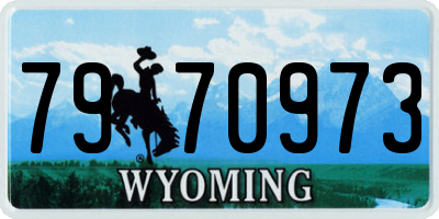 WY license plate 7970973
