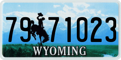 WY license plate 7971023